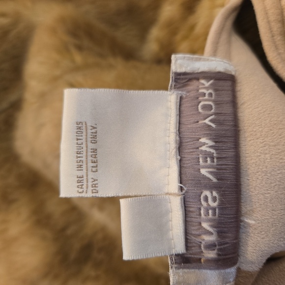 Faux Fur Shearling Hooded Coat Womens Size Large Brown Cream - Picture 15 of 15